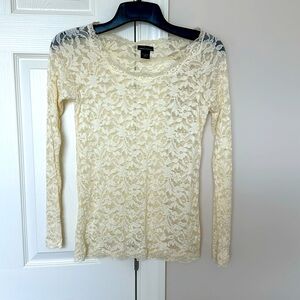 Mods international cream lace top